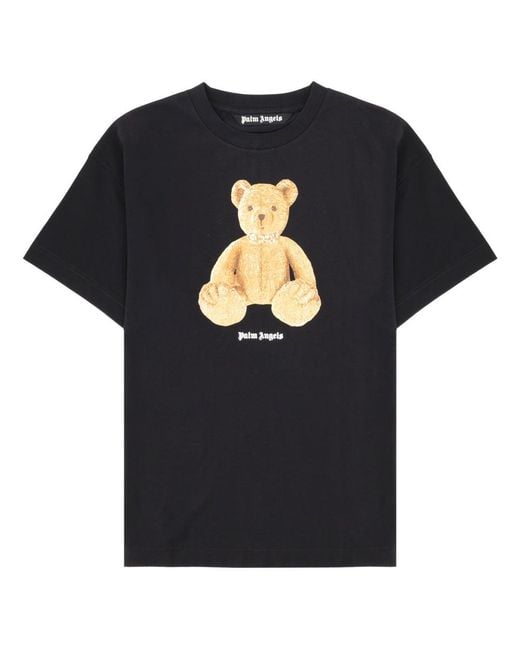 Palm Angels Black T Shirt "Bear"
