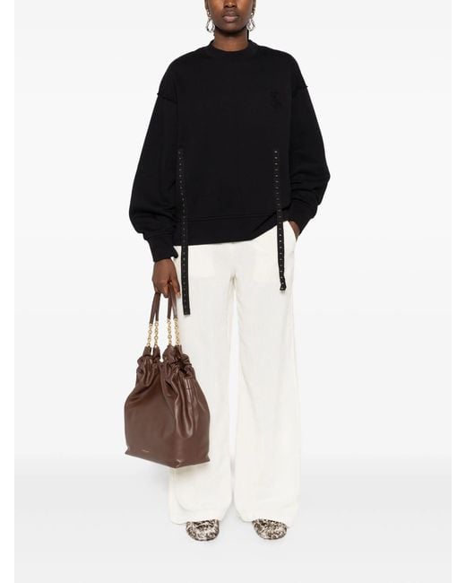 FEDERICO CINA Black Corset Sweathirt