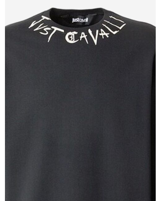 Just Cavalli Gray Cotton Sweatshirt for men