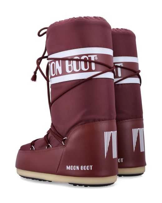 Moon Boot Red Flat Shoes