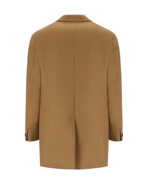 Manuel Ritz Brown Camel Single Breasted Coat for men