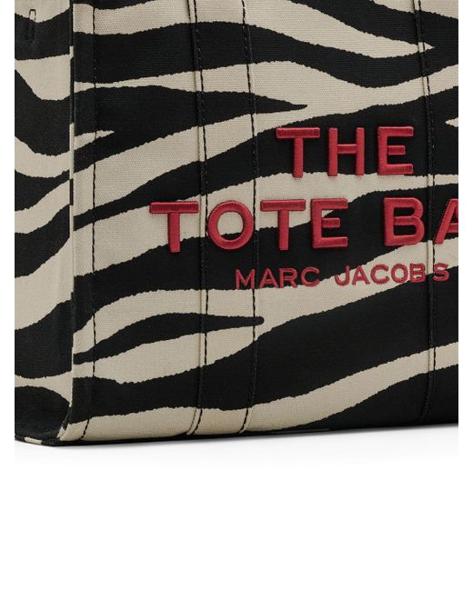 Marc Jacobs Black Shopper Mit Zebra-Print