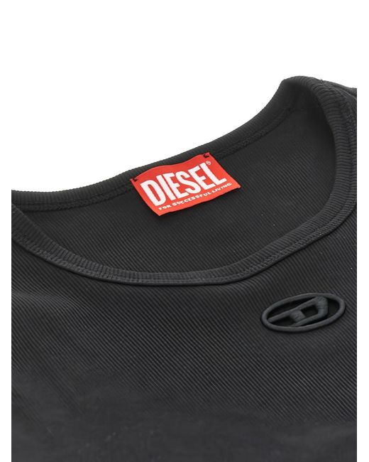 DIESEL Black Cotton T-Shirt