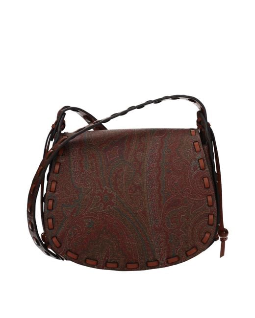 Etro Brown Drya Arnica 1984 Crossbody Bag Fabric