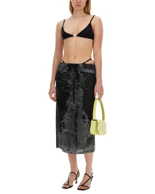 DIESEL Black Skirt De-Pra-Fse1
