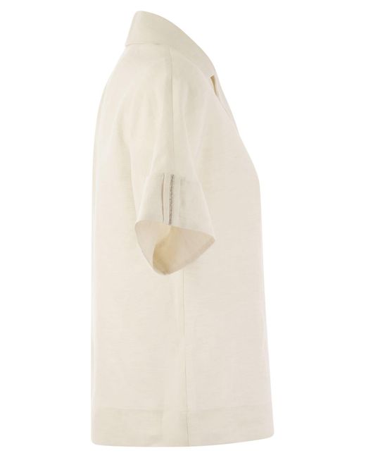 Camicia di lino pura di di Peserico in White