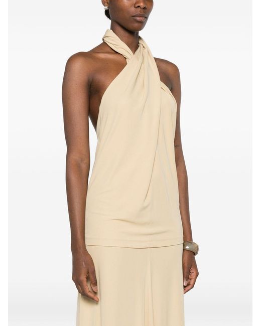 Totême White Halter Neck Top