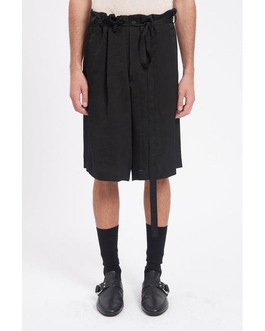 Ann Demeulemeester Black Pedro Lounge Shorts for men