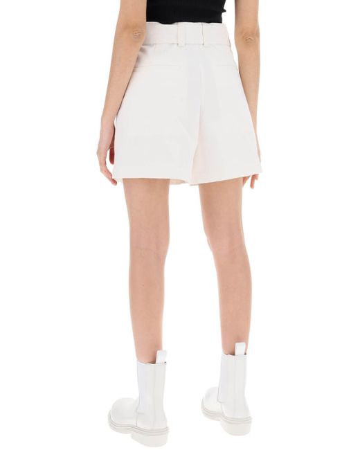 Short Cotton Bermuda avec ceinture amovible Jil Sander en coloris White