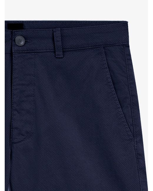 Boss Blue Stretch Cotton Shorts for men