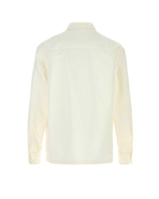 Jil Sander Natural Poplin Shirt for men