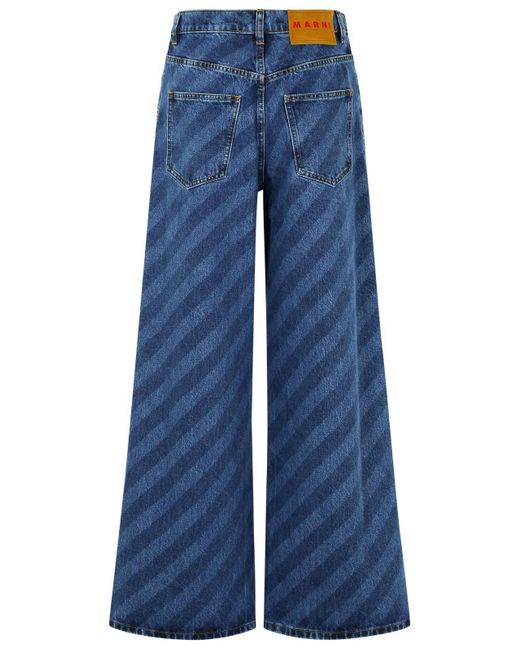 Jeans de algodón azul Marni de color Blue