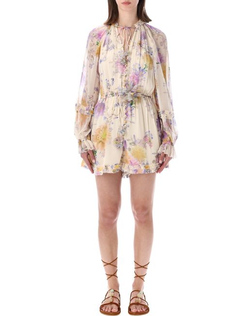 Zimmermann Natural Elegant Mini Dress For