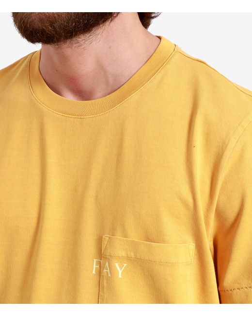 Fay T Shirts En Polos Donker Geel in het Yellow voor heren