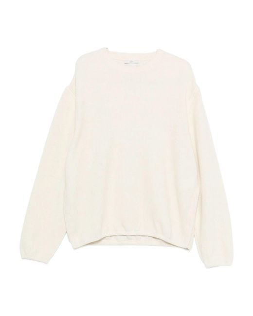 1989 STUDIO White Cut Knit Crewneck for men