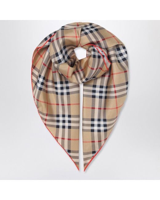 Burberry Multicolor Silk Scarf Check