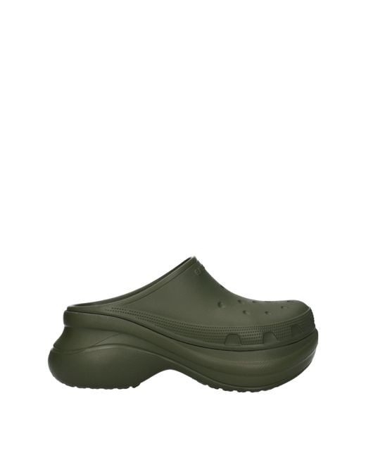 Balenciaga Slippers En Hoeven Crocs Man Rubbergroen/persimmon in het Green voor heren