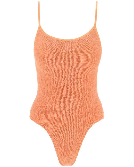 Hunza G Orange Pamela ein Stück Badeanzug