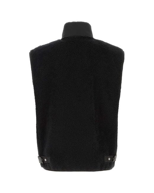Fendi Black Textured Mock Collar Jacket for men