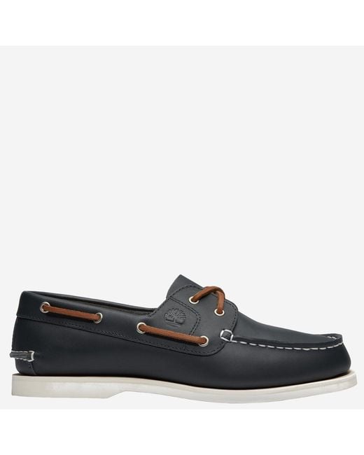 Timberland Blue Classic Boat Leather Loafers