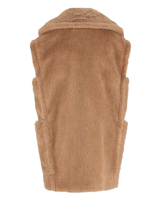 Max Mara Brown Wool Double-Breasted Vest