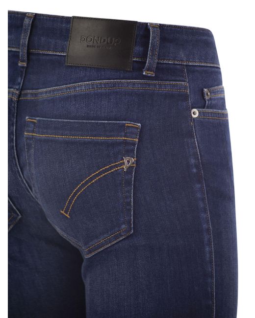 Dondup Blue Monroe Five Pocket Skinny Fit Jeans