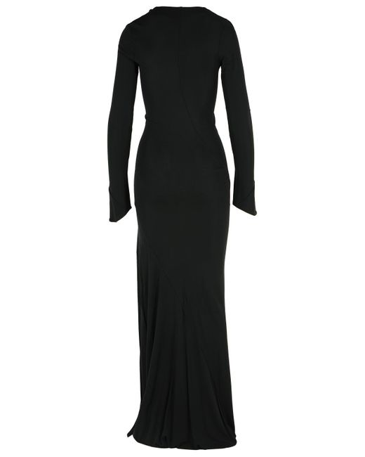The Attico Attico Black Viskose Kleid