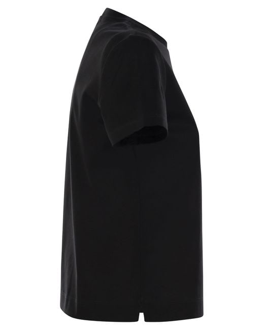 Max Mara Black Nerina Basic Cotton T Shirt