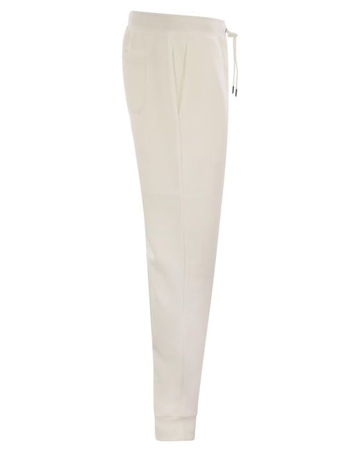 Polo Ralph Lauren White Double-Knit Jogging Trousers for men