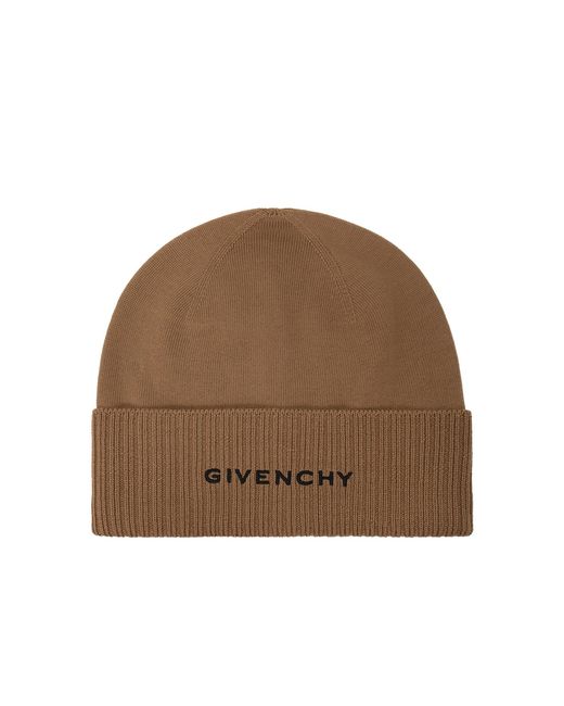 Sombrero de logotipo de lana de Givenchy de hombre de color Brown