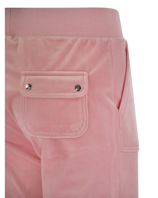 Juicy Couture Broek Met Velourszakken in het Pink