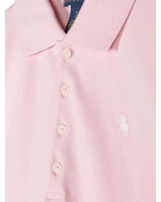 Polo Ralph Lauren Pink Ss Polo Shir-Tops-Knit