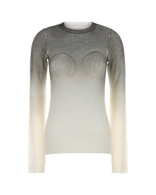 Maison Margiela Gray Multicolor Wool Blend Sweater