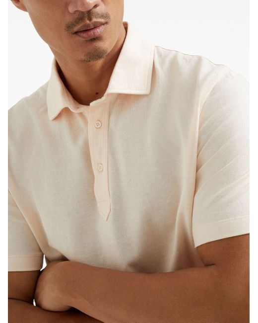 Polo en coton Brunello Cucinelli pour homme en coloris White