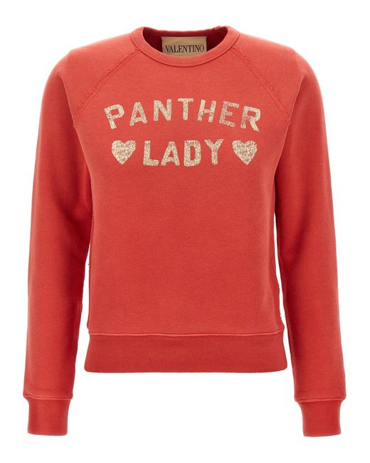 Panther Lady Felpe Rosso-Donna di Valentino Garavani in Red
