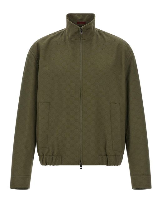 Gucci Gg Stoffen Bomberjack in het Green voor heren
