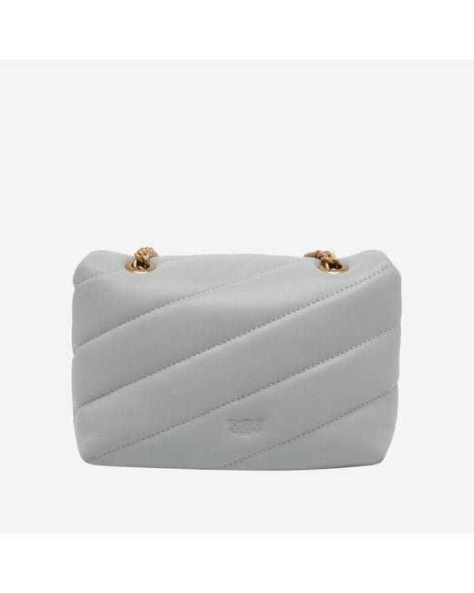 Pinko Gray Love Baby Puff Shoulder Bag