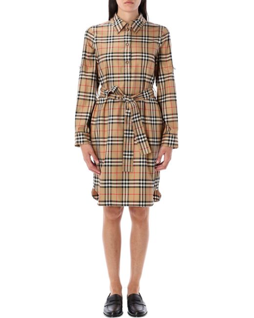 Burberry Jurken Beige in het Natural