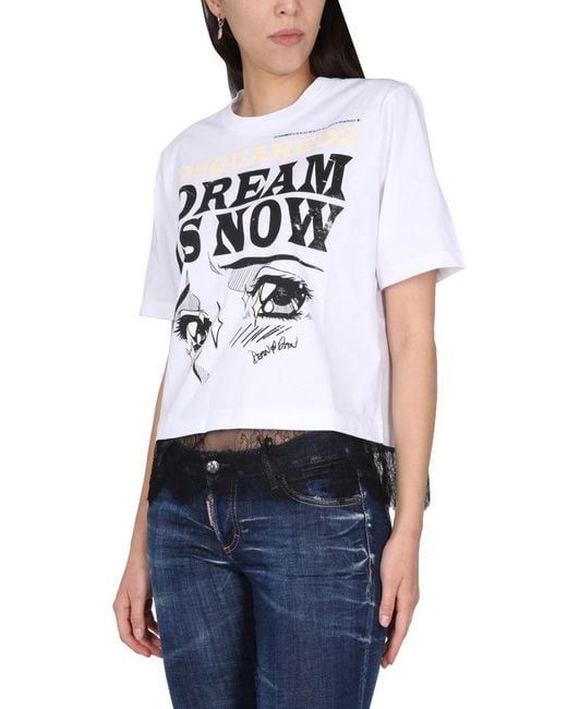 DSquared² Blue T Shirt With Logo