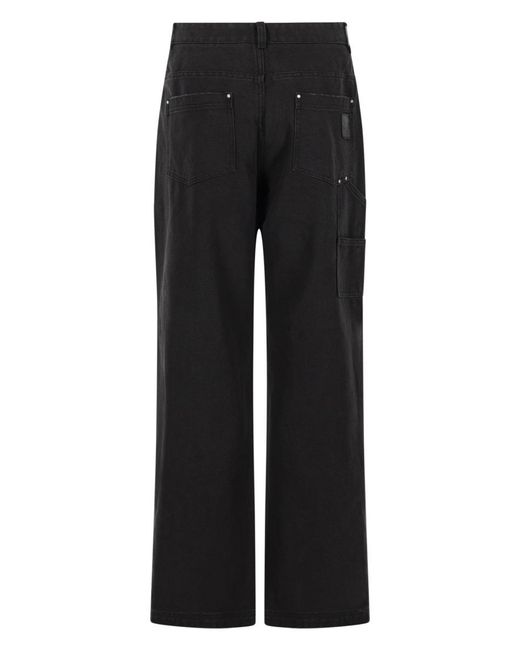 Represent Black Pantalone "Carpenter" for men