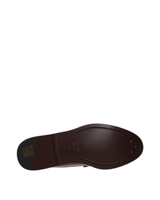 Céline Brown Mocassini Uomo Pelle Marrone/Tan