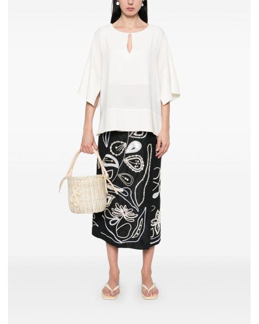 Alberto Biani Cady Blouse in het White