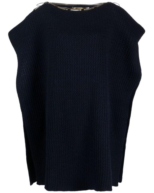 A.p.c. X Jw Anderson Blue Swann Wool Poncho for men