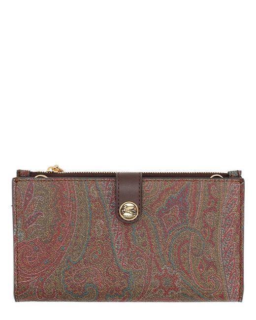 Etro Brown "Arnica" Shoulder Wallet