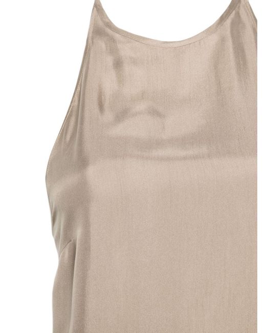 Alysi Twill Zijden Top in het Natural