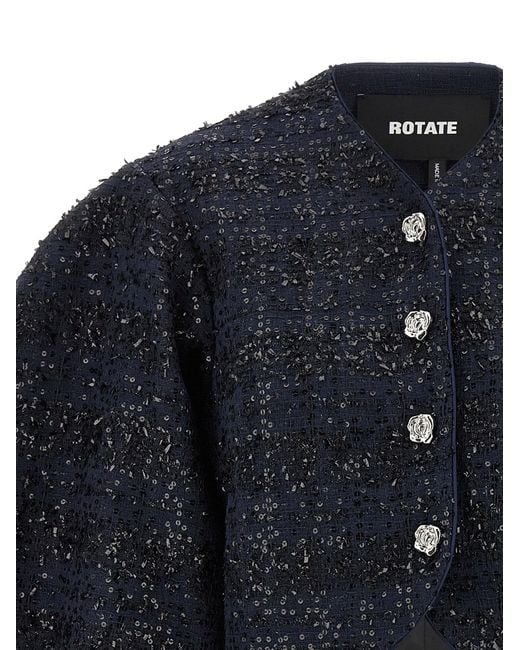 Rotar Birger Christensen 'Bouclé Short' Blazer ROTATE BIRGER CHRISTENSEN de color Blue