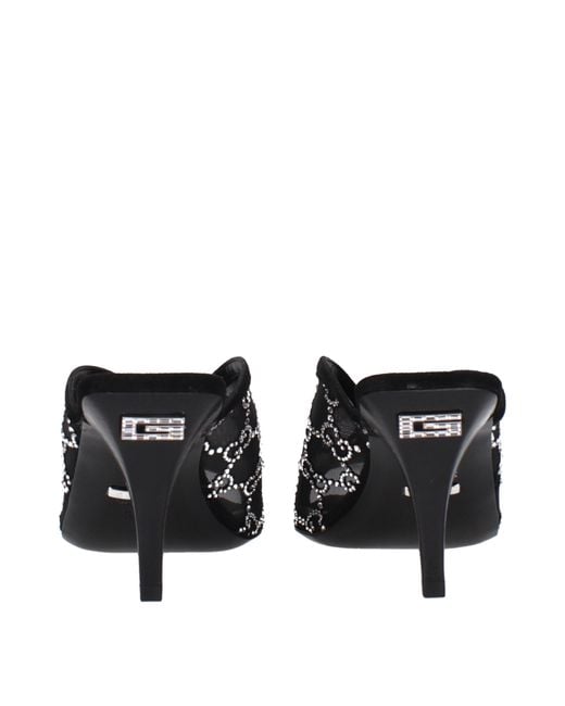 Gucci Black Sandali Donna Tessuto Nero