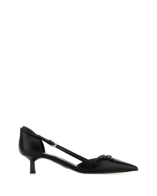 Prada Black Leather Pumps