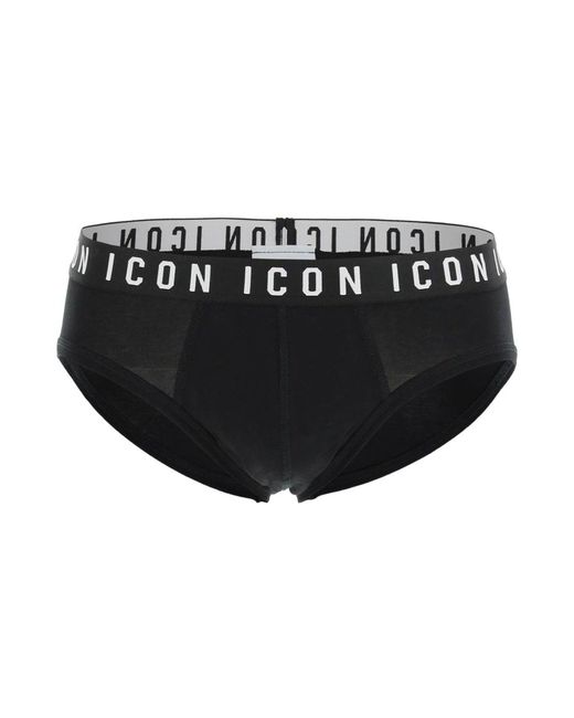 DSquared² Black 'icon' Underwear Brief for men