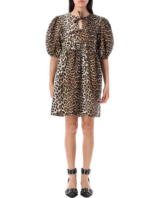 Ganni Jurken Bruin in het Brown